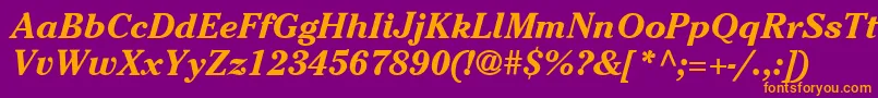 ItcCheltenhamLtBoldItalic Font – Orange Fonts on Purple Background