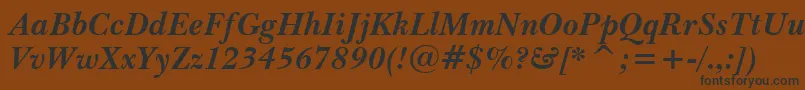 BaskervilleBoldItWin95bt Font – Black Fonts on Brown Background