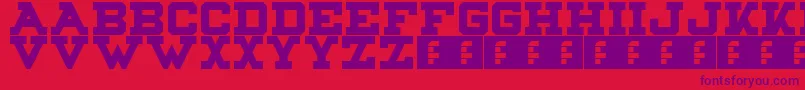 フォントNorthpoint – 赤い背景に紫のフォント