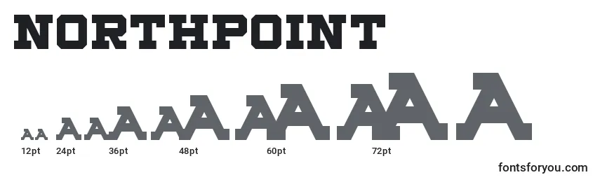 Northpoint Font Sizes