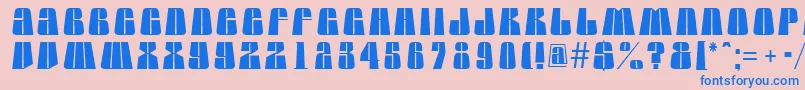 Czcionka AGlobuslnbk – niebieskie czcionki na różowym tle
