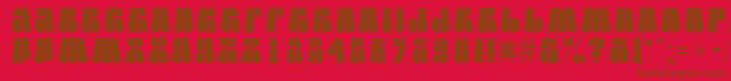 AGlobuslnbk Font – Brown Fonts on Red Background