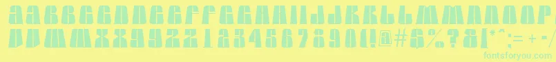Police AGlobuslnbk – polices vertes sur fond jaune