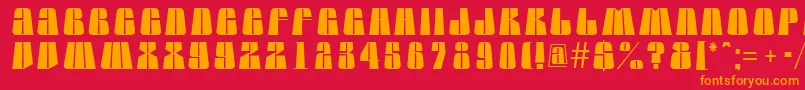 Fonte AGlobuslnbk – fontes laranjas em um fundo vermelho