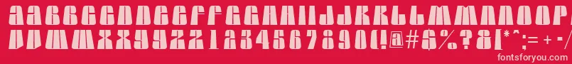 AGlobuslnbk Font – Pink Fonts on Red Background