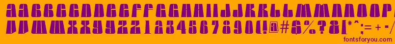 AGlobuslnbk Font – Purple Fonts on Orange Background