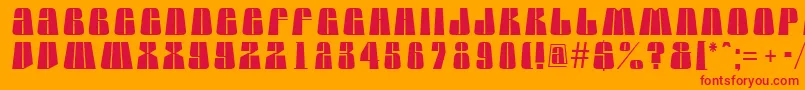 AGlobuslnbk Font – Red Fonts on Orange Background