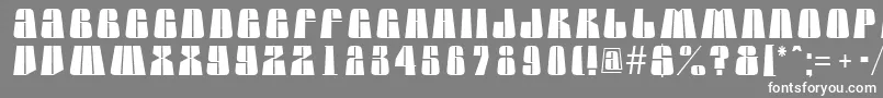 フォントAGlobuslnbk – 灰色の背景に白い文字
