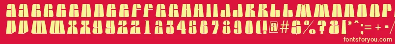AGlobuslnbk Font – Yellow Fonts on Red Background