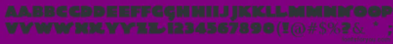 フォントQuotaBold – 紫の背景に黒い文字