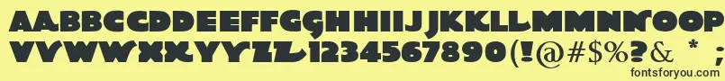 QuotaBold Font – Black Fonts on Yellow Background