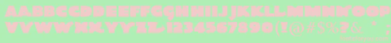 QuotaBold Font – Pink Fonts on Green Background