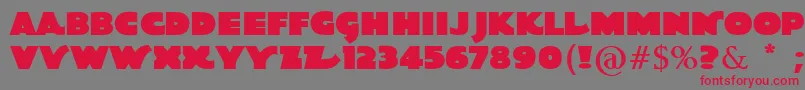 QuotaBold Font – Red Fonts on Gray Background