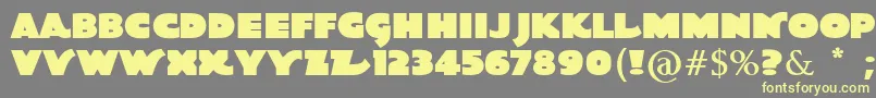 QuotaBold Font – Yellow Fonts on Gray Background