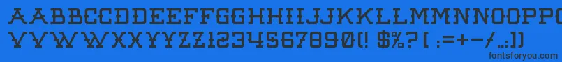 Шрифт RawDenimAudacity – чёрные шрифты на синем фоне
