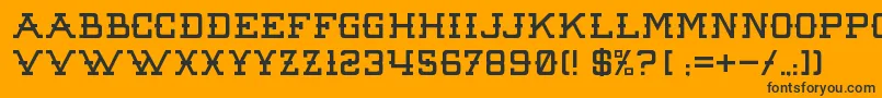 RawDenimAudacity Font – Black Fonts on Orange Background