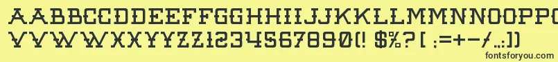 RawDenimAudacity Font – Black Fonts on Yellow Background