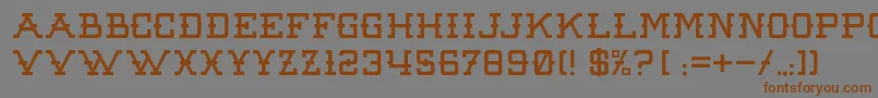 RawDenimAudacity Font – Brown Fonts on Gray Background