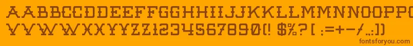 RawDenimAudacity Font – Brown Fonts on Orange Background