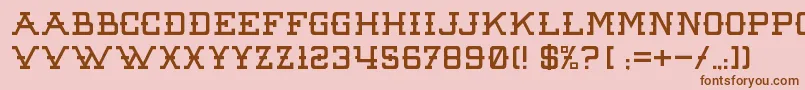 RawDenimAudacity Font – Brown Fonts on Pink Background