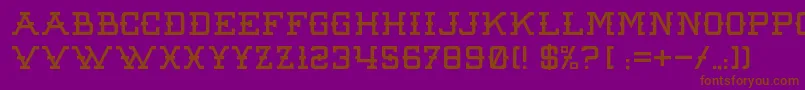 RawDenimAudacity Font – Brown Fonts on Purple Background