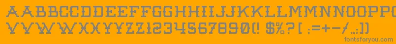 RawDenimAudacity Font – Gray Fonts on Orange Background