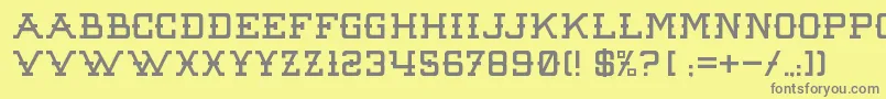 RawDenimAudacity Font – Gray Fonts on Yellow Background