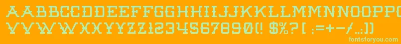 RawDenimAudacity Font – Green Fonts on Orange Background