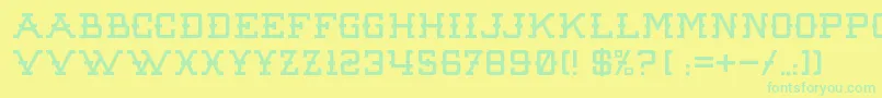 RawDenimAudacity Font – Green Fonts on Yellow Background