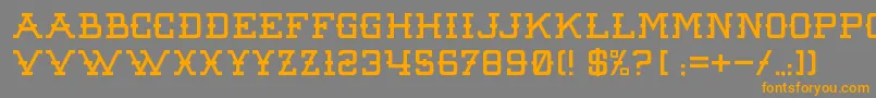 RawDenimAudacity Font – Orange Fonts on Gray Background