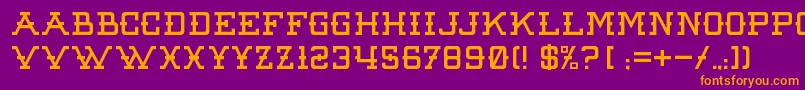 RawDenimAudacity Font – Orange Fonts on Purple Background