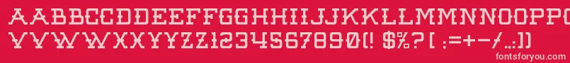 RawDenimAudacity Font – Pink Fonts on Red Background