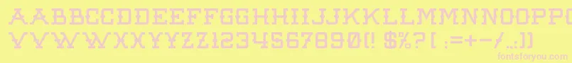 RawDenimAudacity Font – Pink Fonts on Yellow Background