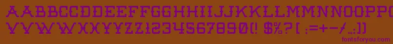 Шрифт RawDenimAudacity – фиолетовые шрифты на коричневом фоне