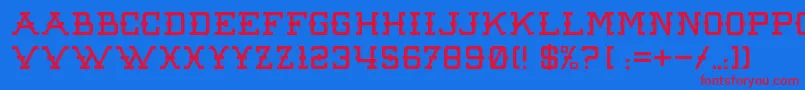 RawDenimAudacity Font – Red Fonts on Blue Background