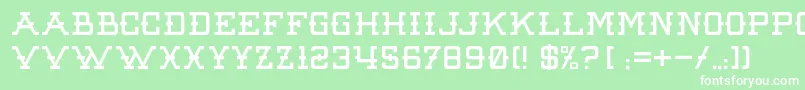 RawDenimAudacity Font – White Fonts on Green Background
