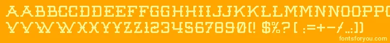 RawDenimAudacity Font – Yellow Fonts on Orange Background