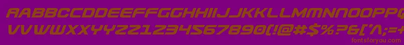 Usuziital-fontti – ruskeat fontit violetilla taustalla