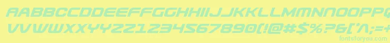 Usuziital Font – Green Fonts on Yellow Background