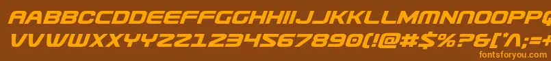 Usuziital Font – Orange Fonts on Brown Background