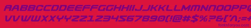 Шрифт Usuziital – фиолетовые шрифты на красном фоне