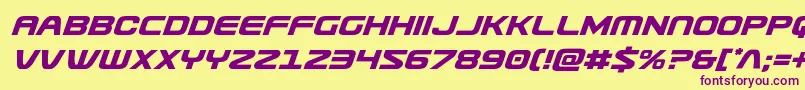 Usuziital Font – Purple Fonts on Yellow Background