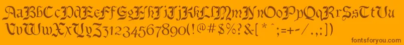 BenecryptineRegular Font – Brown Fonts on Orange Background