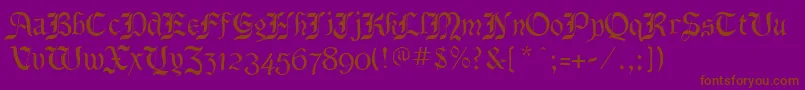 BenecryptineRegular Font – Brown Fonts on Purple Background