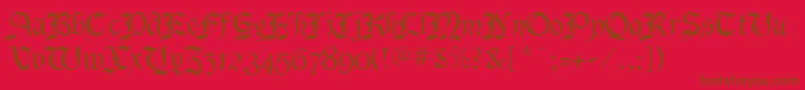 BenecryptineRegular Font – Brown Fonts on Red Background