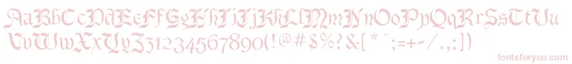 Шрифт BenecryptineRegular – розовые шрифты на белом фоне