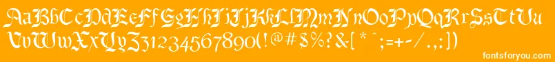 BenecryptineRegular Font – White Fonts on Orange Background