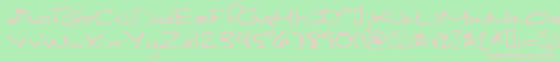 Panzer Font – Pink Fonts on Green Background