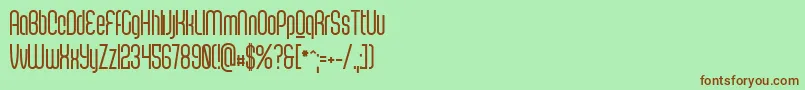 Шрифт ScantypeboldPersonal – коричневые шрифты на зелёном фоне