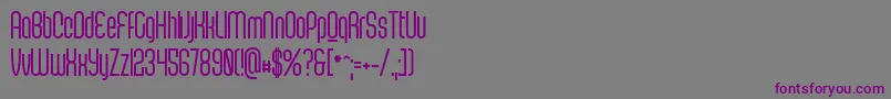 フォントScantypeboldPersonal – 紫色のフォント、灰色の背景